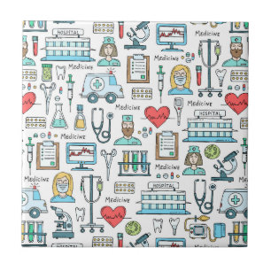 Medical Design Pattern Tile