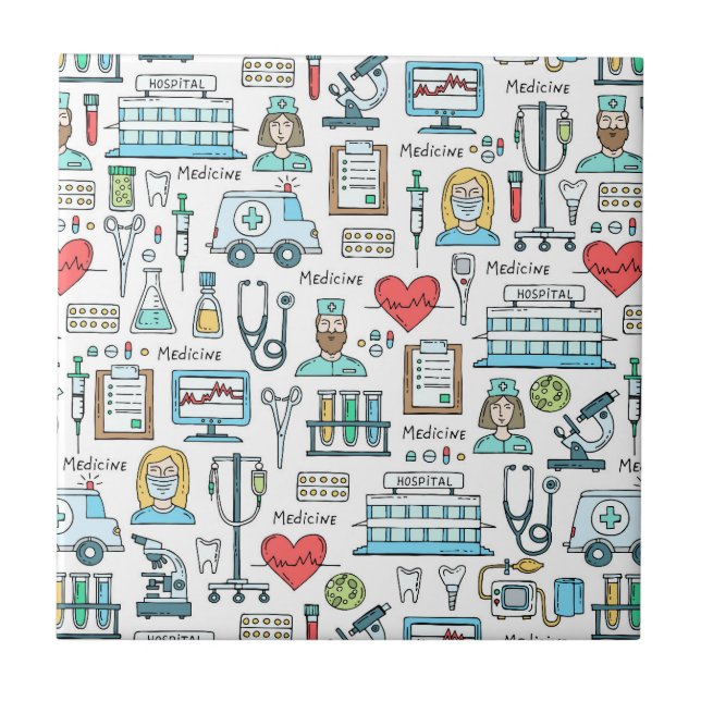 Medical Design Pattern Tile (Front)