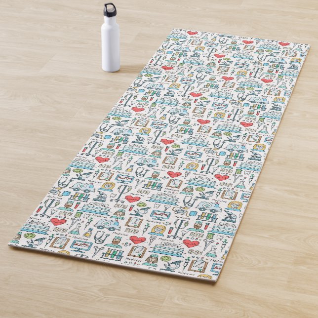 Medical Design Pattern Yoga Mat (In Situ)