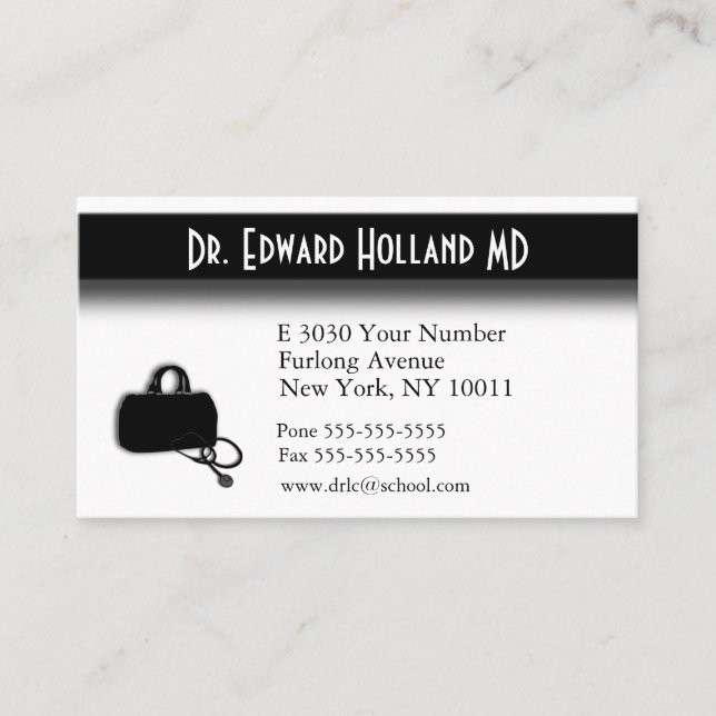 Medical  Design with Appointment Area on Back Card (Front)