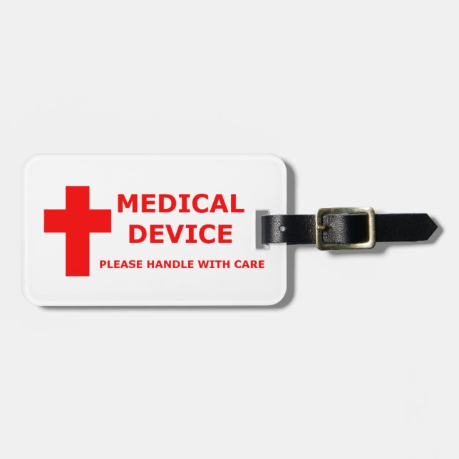Medical Device Equipment Luggage Tag (Front Horizontal)