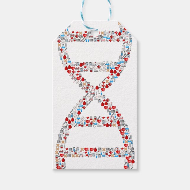 Medical DNA Helix Gift Tags (Front)