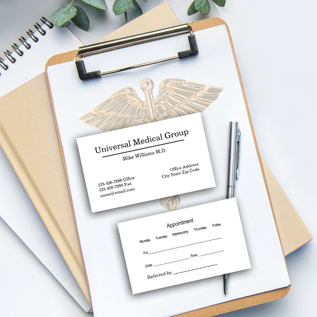 Medical Doctor Appointment Business Card (Creator Uploaded)