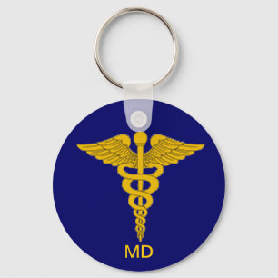 Medical Doctor Caduceus Keychain