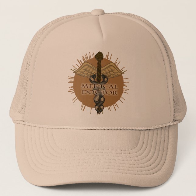 Medical Doctor Caduceus Trucker Hat (Front)