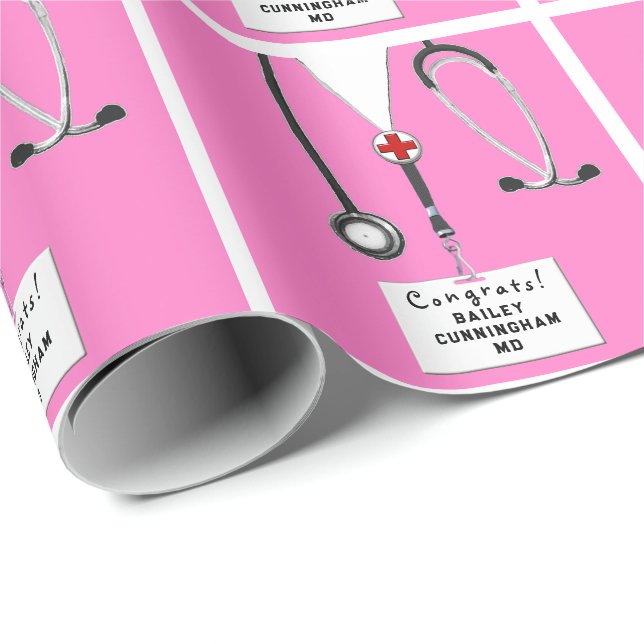 Medical Doctor Congrats Wrapping Paper (Roll Corner)