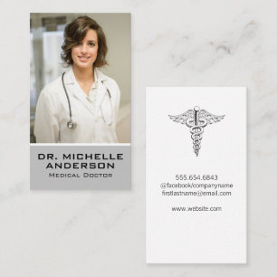 Medical Doctor   Custom Photo Template Business Card