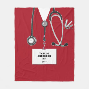 Medical Doctor Graduation Gift Fleece Blanket