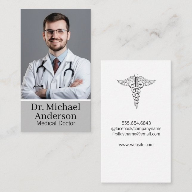 Medical Doctor | Health Care Physician Business Card (Front/Back)