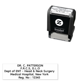 Medical Doctor Health Professional Personalised Self-inking Stamp