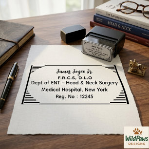 Medical Doctor Health Professional Personalised Self-inking Stamp