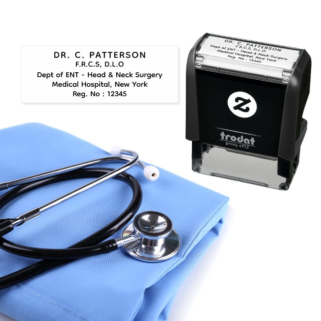 Medical Doctor Health Professional Personalized Self-inking Stamp (Creator Uploaded)