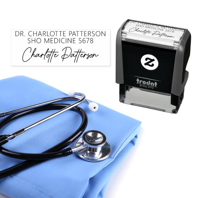 Medical Doctor Health Professional Signature Name Self-inking Stamp (Creator Uploaded)