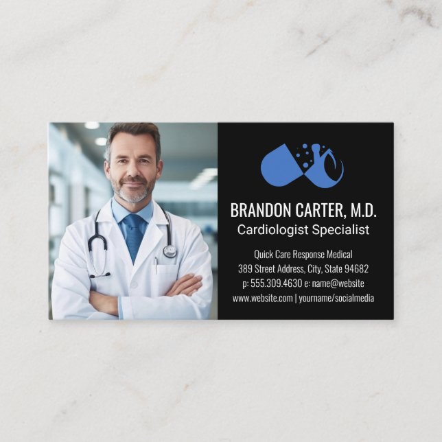 Medical Doctor | Hospital Workers Business Card (Front)