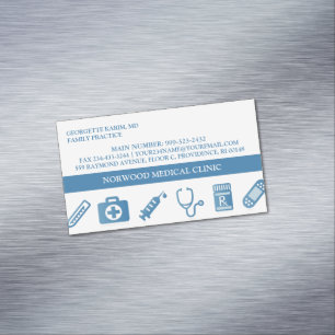 Medical Doctor Magnetic Business Card