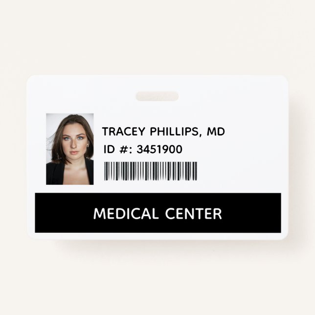 Medical Doctor, MD ID identification Badge ID Badge (Front)