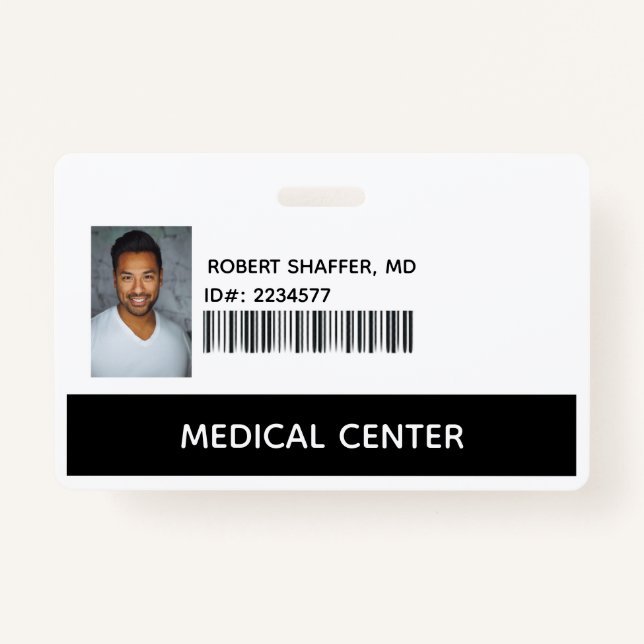 Medical Doctor, MD ID identification Badge ID Badge (Front)