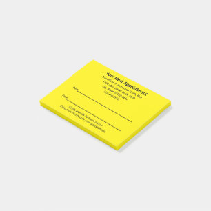 Medical Doctor Next Appointment Reminder Yellow Post-it Notes