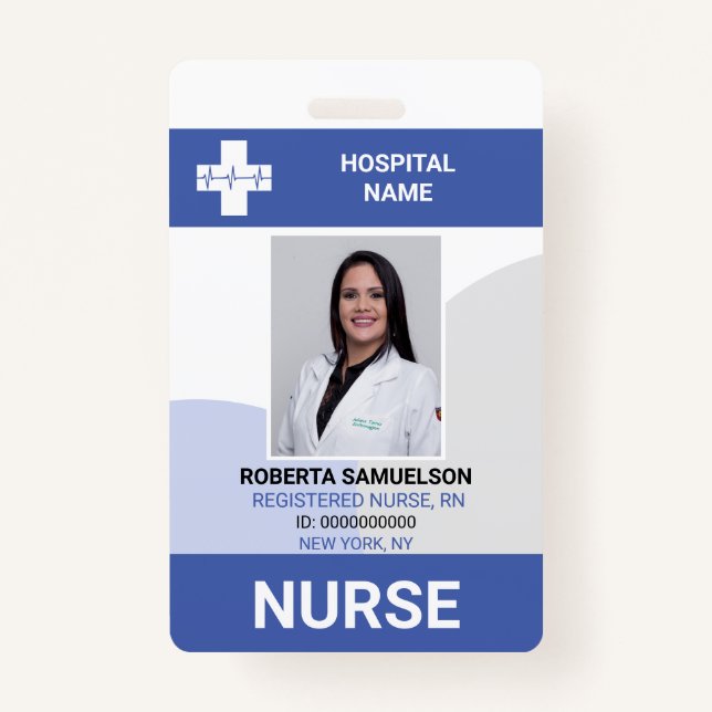 MEDICAL DOCTOR NURSE Emergency Health Care ID Badge (Front)