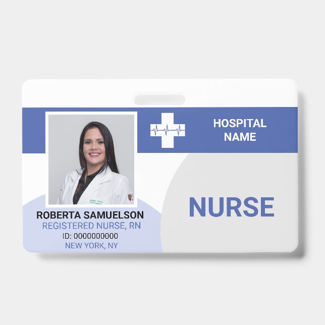 MEDICAL DOCTOR NURSE Emergency Health Care ID Badge (Front)