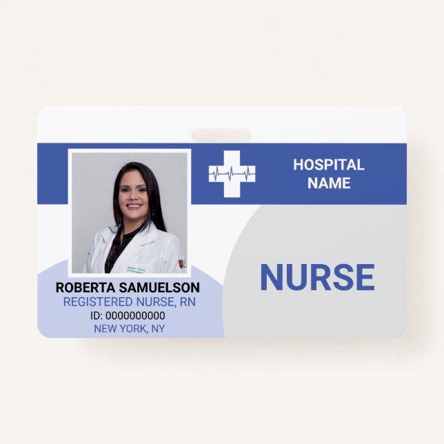 MEDICAL DOCTOR NURSE Emergency Health Care ID Badge (Front)