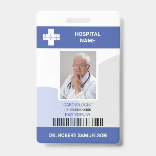 MEDICAL DOCTOR NURSE Health Care Bar Code ID Badge