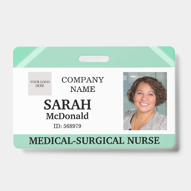 Medical Doctor Nursing Aged Care Security Photo ID Badge (Front)