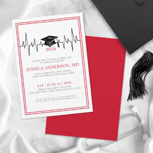 Medical Doctor Nursing School Graduation Party Invitation