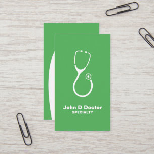 Medical doctor or healthcare green business cards