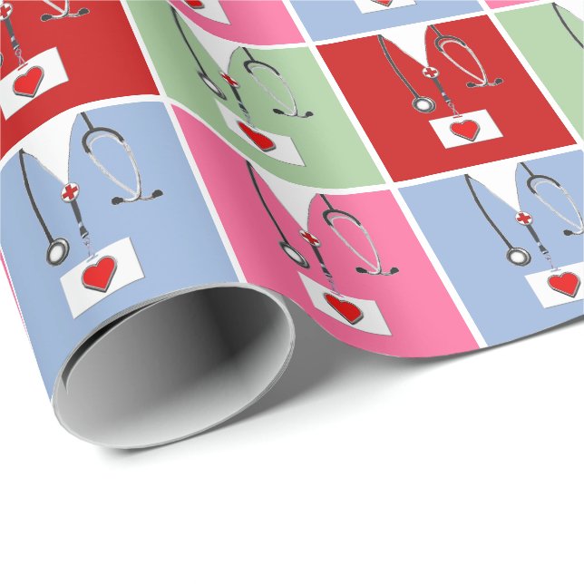 Medical Doctor or Nurse Gift Wrapping Paper (Roll Corner)