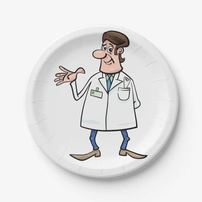 Medical Doctor Paper Plate (Front)
