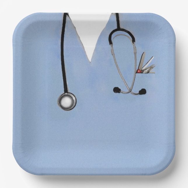 Medical Doctor Party Paper Plate (Front)