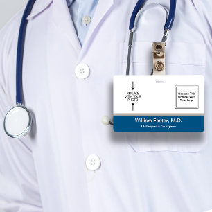 Medical Doctor Photo Logo Design ID Badge