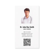 Medical Doctor Photo QR Code Modern Minimalist