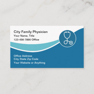 Medical Doctor Physician Modern  Business Card