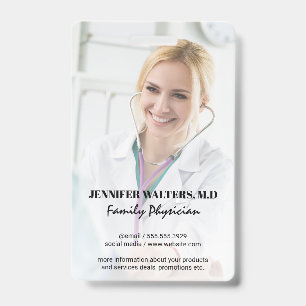 Medical Doctor   Physician with Stethoscope  ID Badge