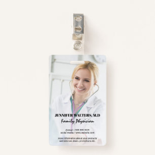 Medical Doctor   Physician with Stethoscope  ID Badge