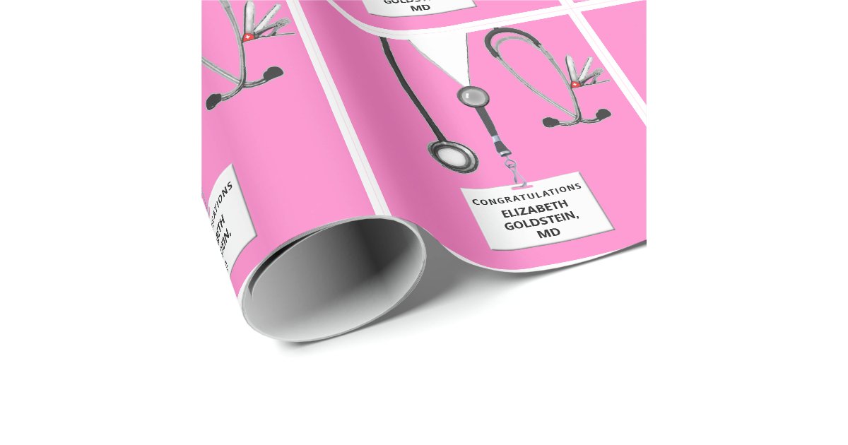 Medical Doctor Pink Wrapping Paper Zazzle