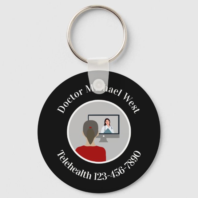 Medical Doctor Telehealth Promotional Key Ring (Front)