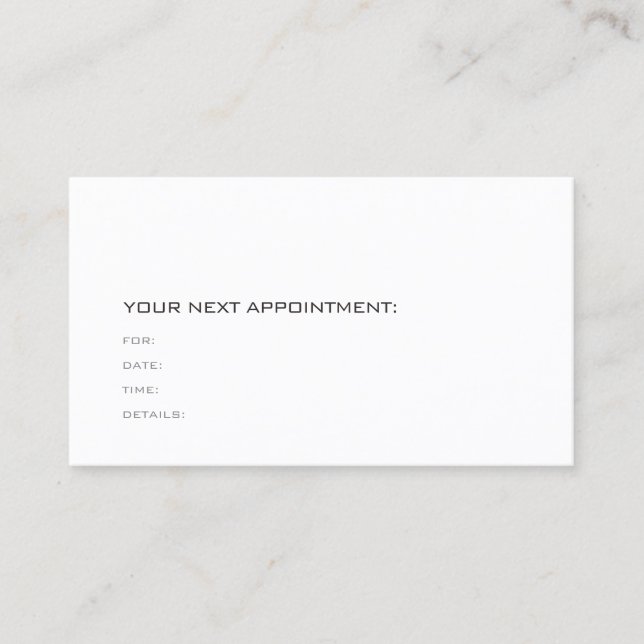 Medical Doctor Therapist Appointment Reminder Card (Front)
