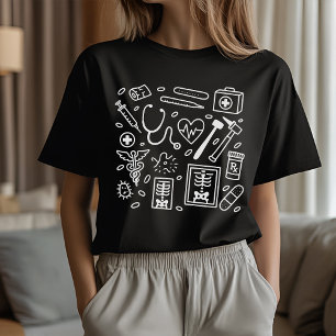 Medical Doodle Shirt for RN, MD, or Future Healers