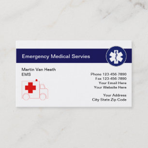 Medical Emergency Business Cards