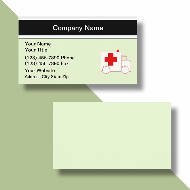 Medical Emergency Business Cards (Creator Uploaded)