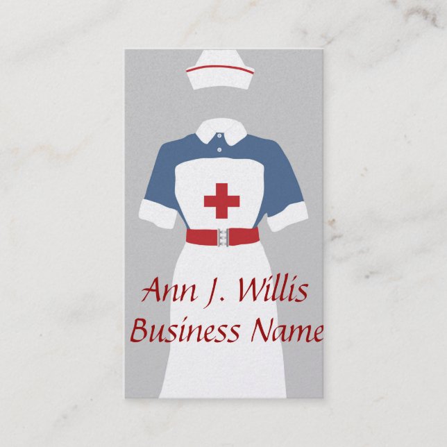 Medical & Emergency Nursing Services Business Card (Front)