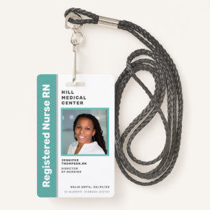 Medical Employee Green Photo ID ID Badge