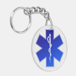 Medical EMS Symbol Key Ring