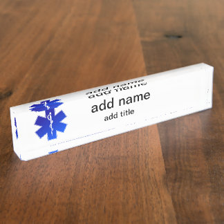 Medical EMS Symbol Nameplate