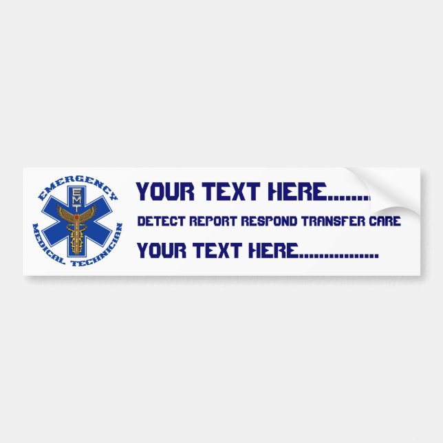 Medical EMT Universal View Notes Important Bumper Sticker (Front)