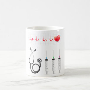 Medical Equipment Heartbeat Healthcare Coffee Mug