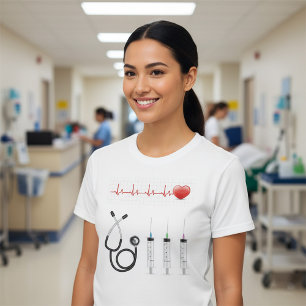 Medical Equipment Heartbeat Healthcare T-Shirt